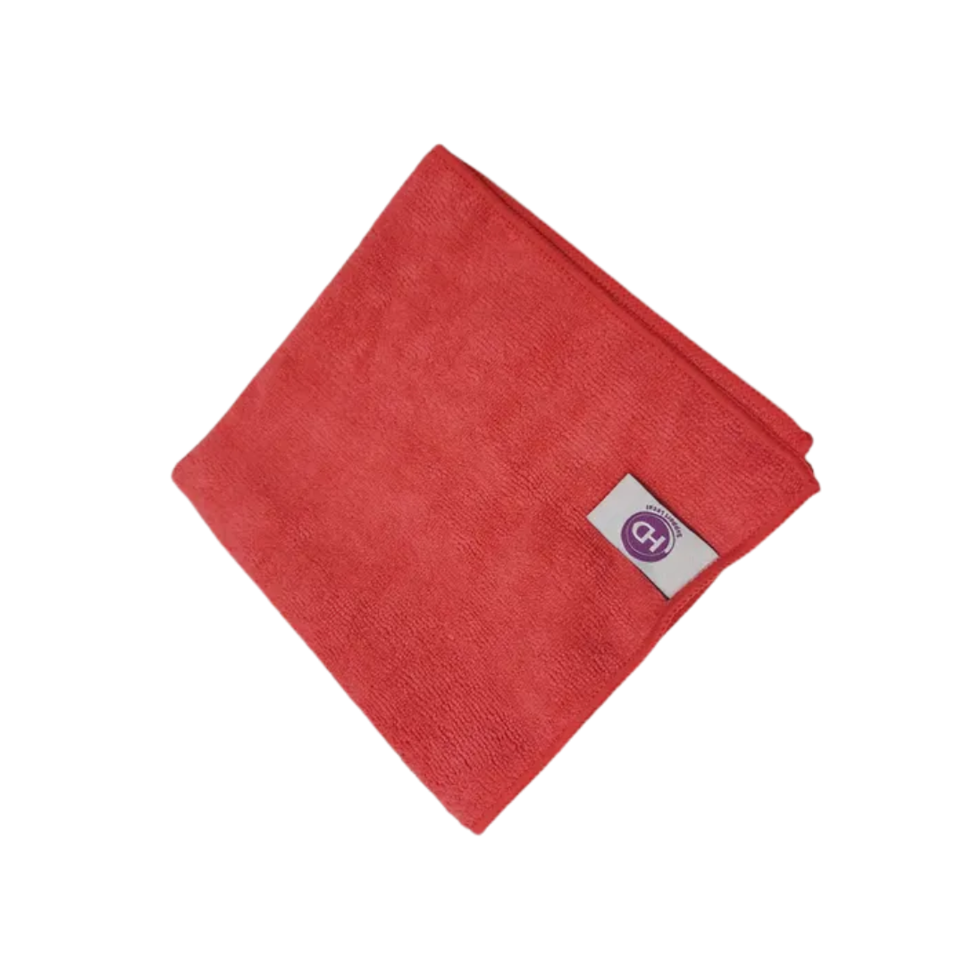 HyGenie Microfibre Cloths Red 40x40cm 280gsm. Pack 10